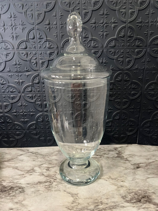 Tall Glass Apothecary Jar with Lid