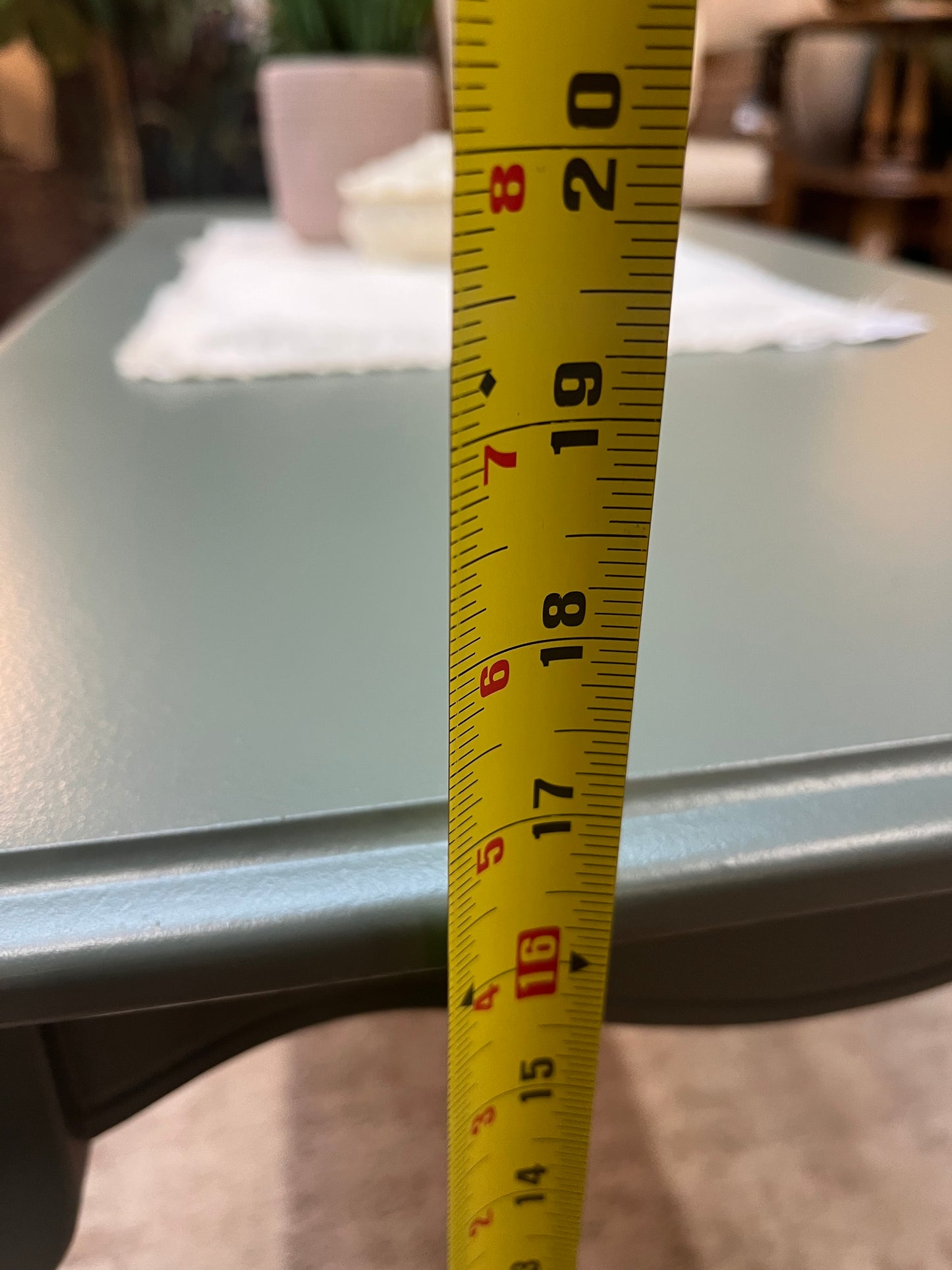 Painted Sage Green Coffee Table