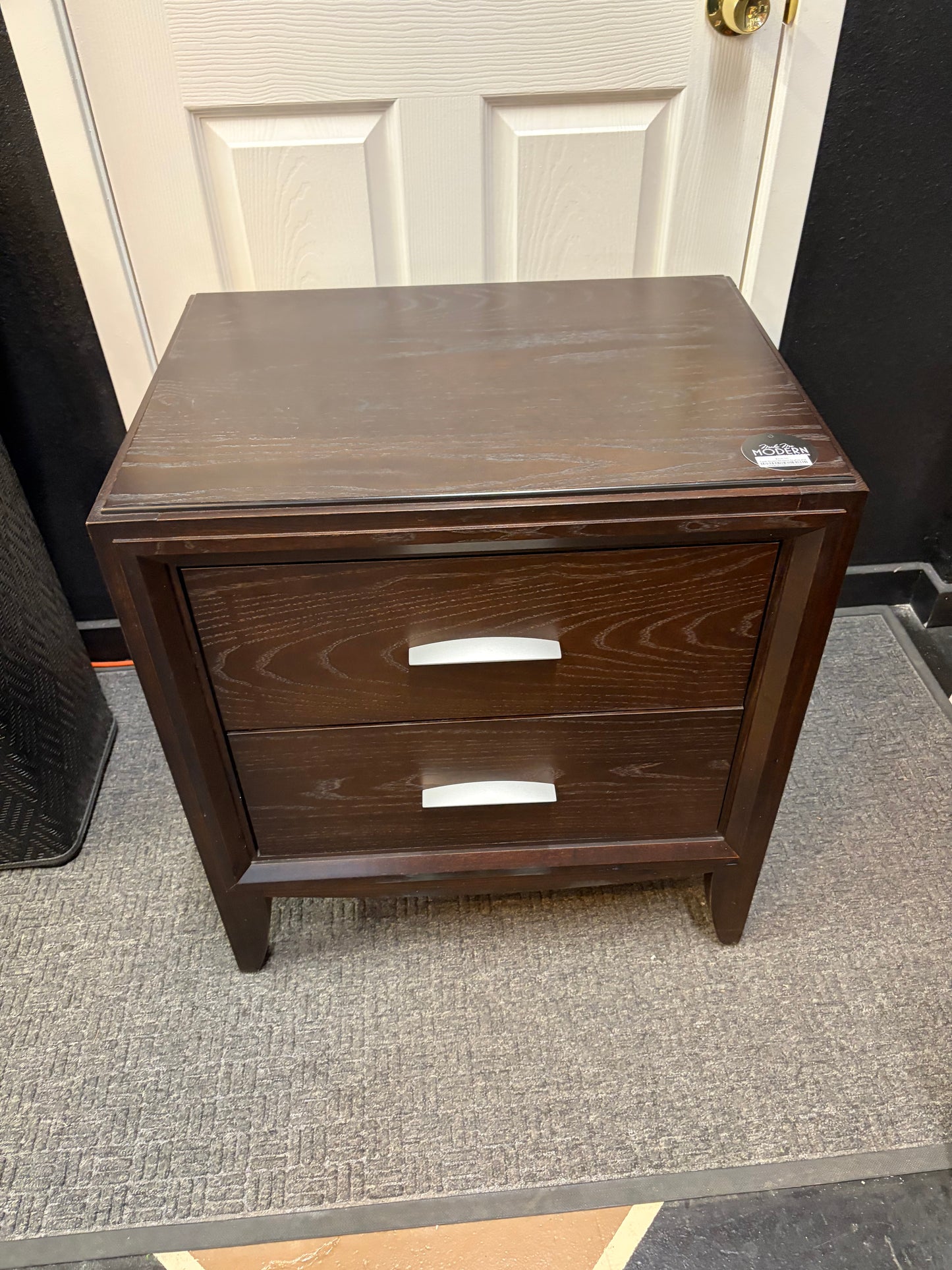 Dark Brown Modern Nightstand