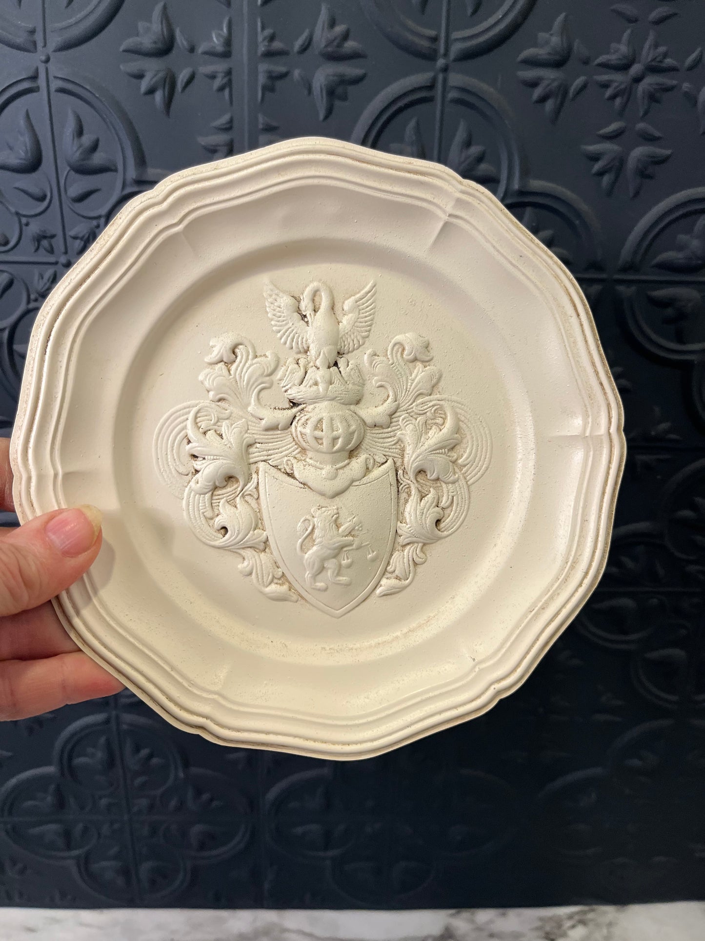 Cream Metal Coat of armor Plate