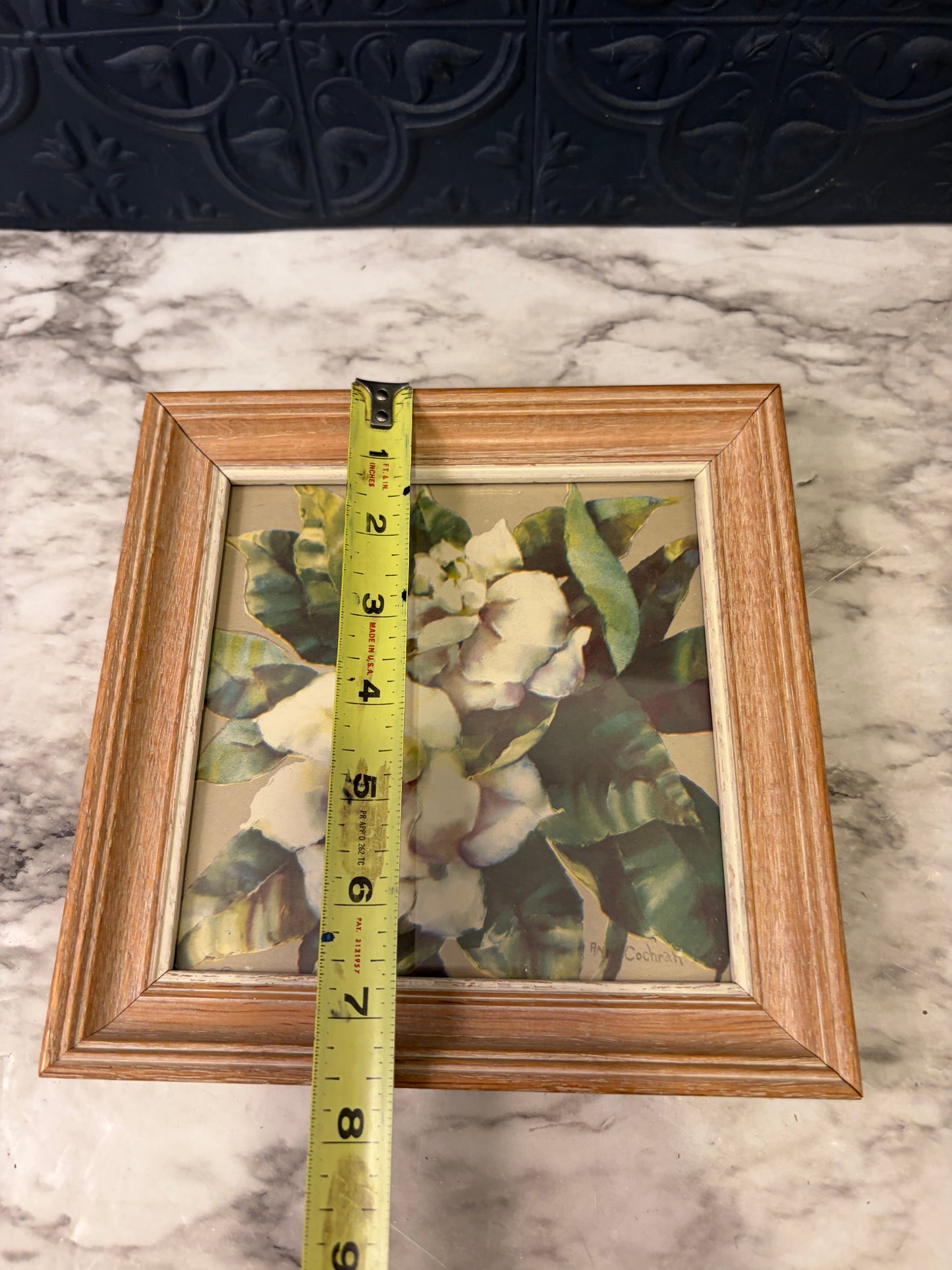 Square Magnolia Print Framed