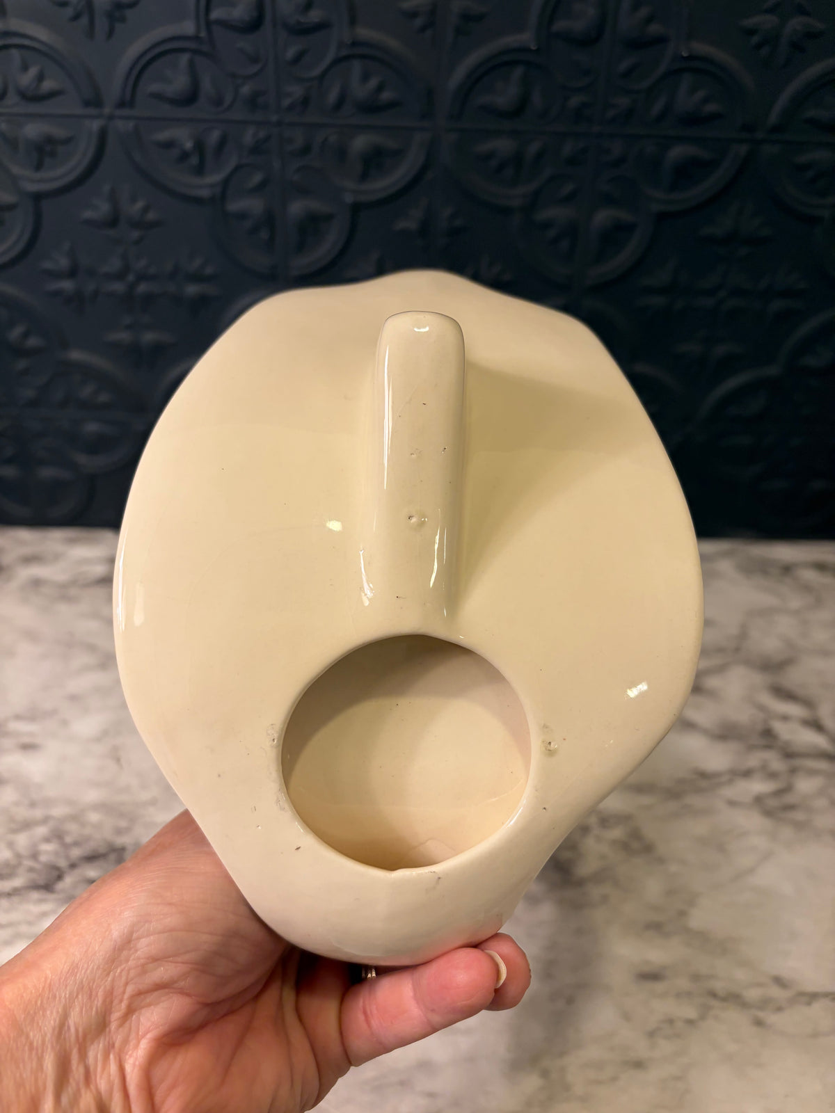 Vintage Ceramic Swan Washcloth Holder