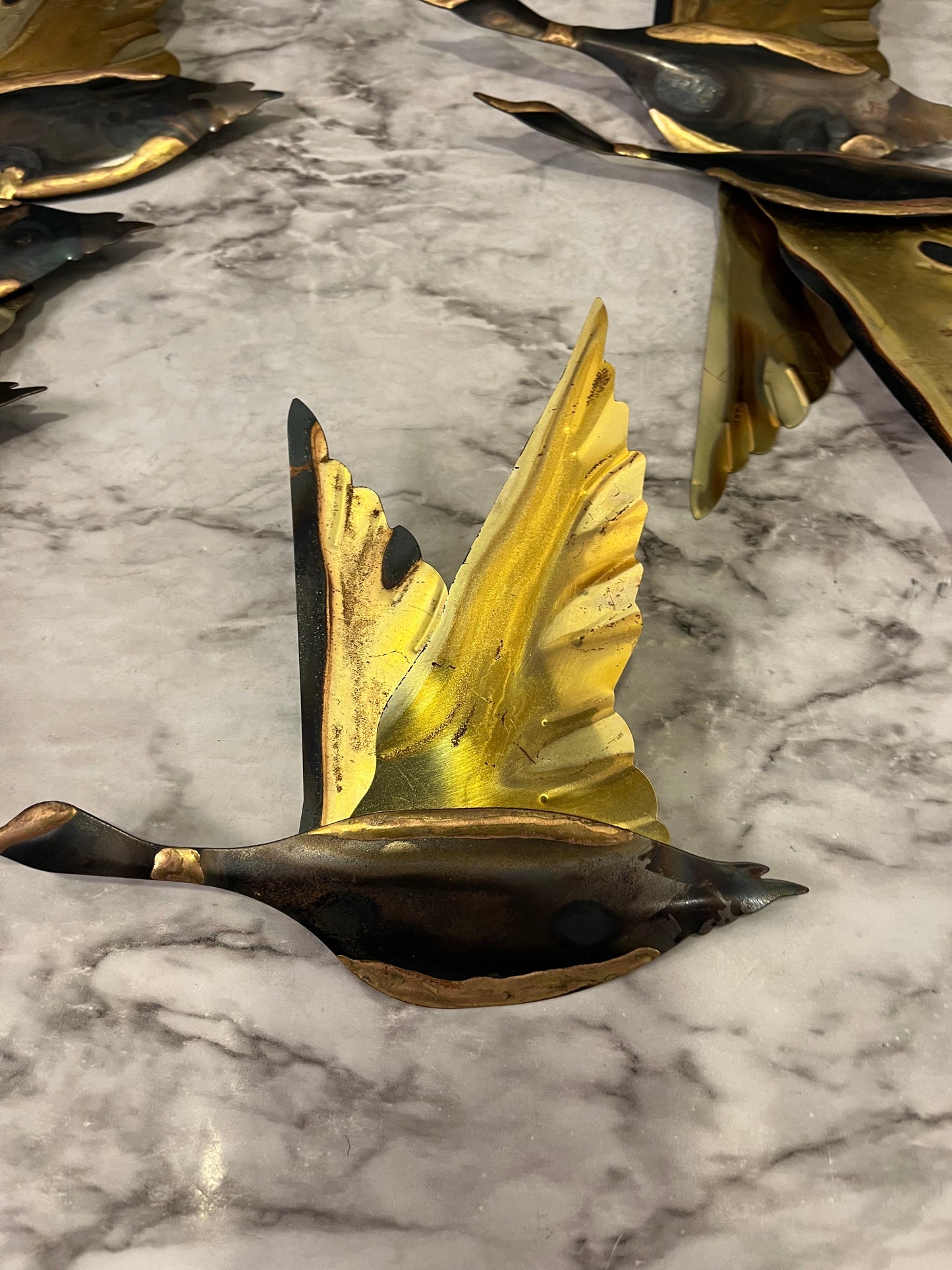 MCM Brass Flying Geese Set of 3