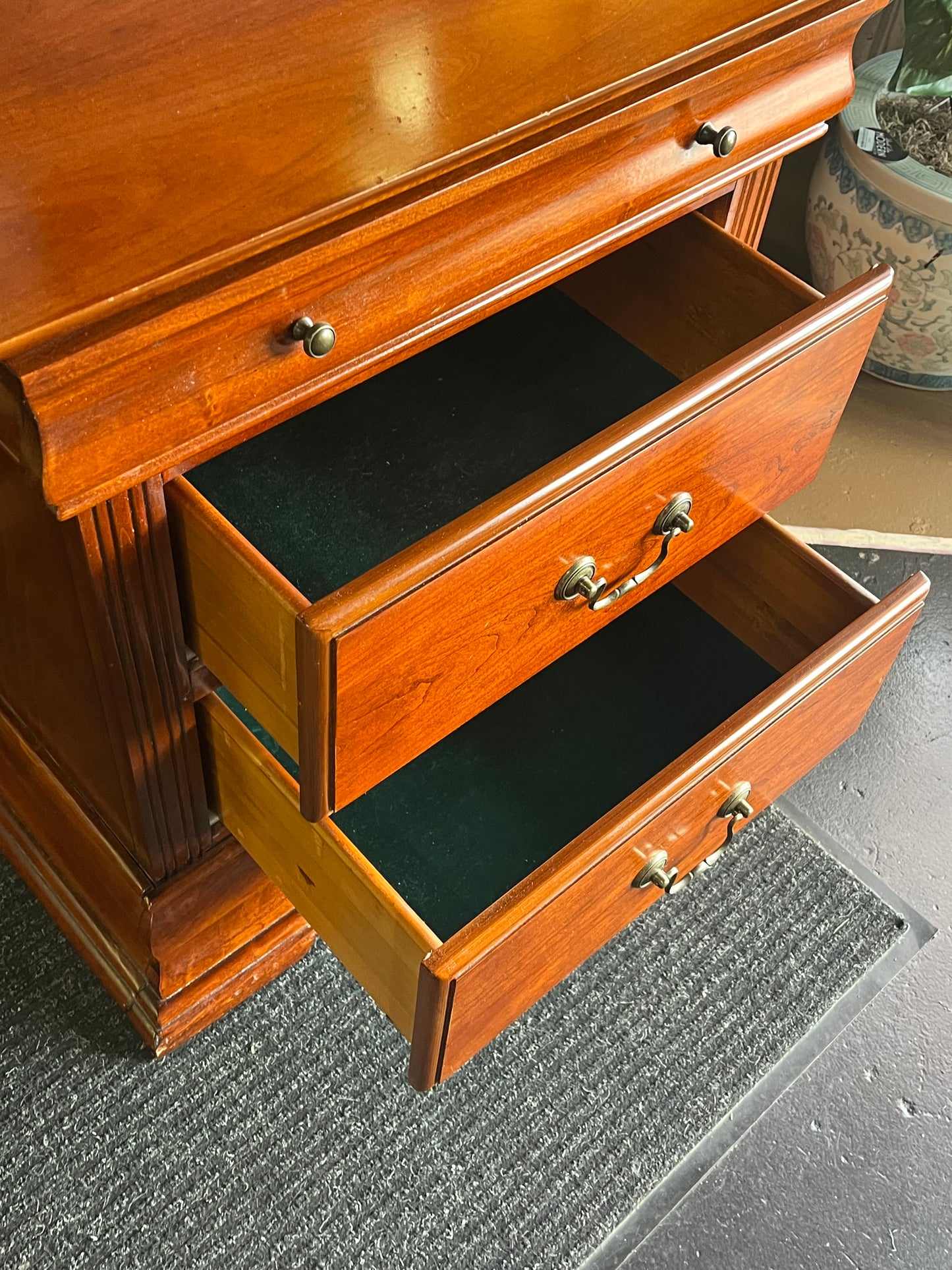 Cherry Night Stand with Rounded top Drawer
