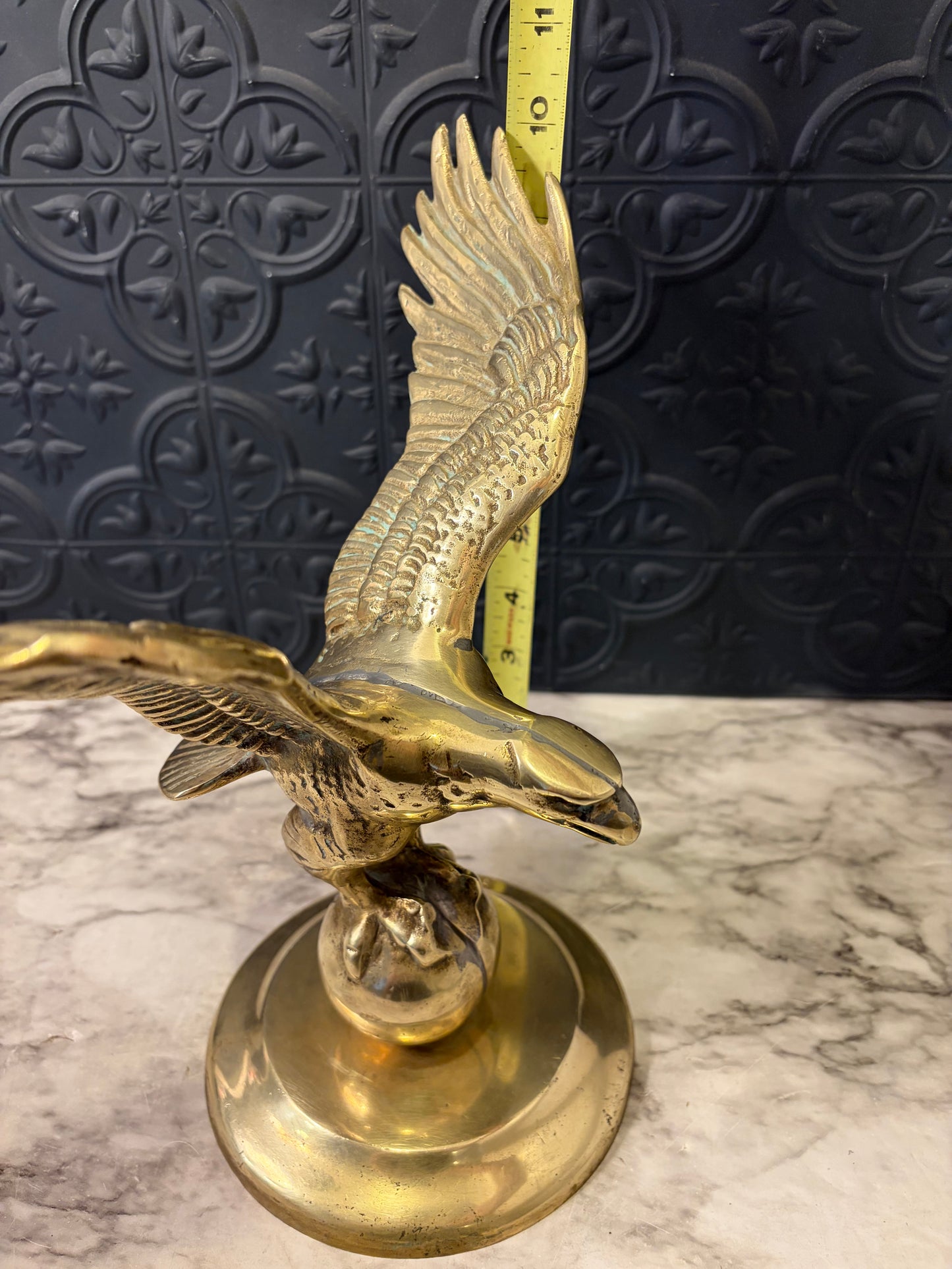 Solid Brass Eagle On Ball