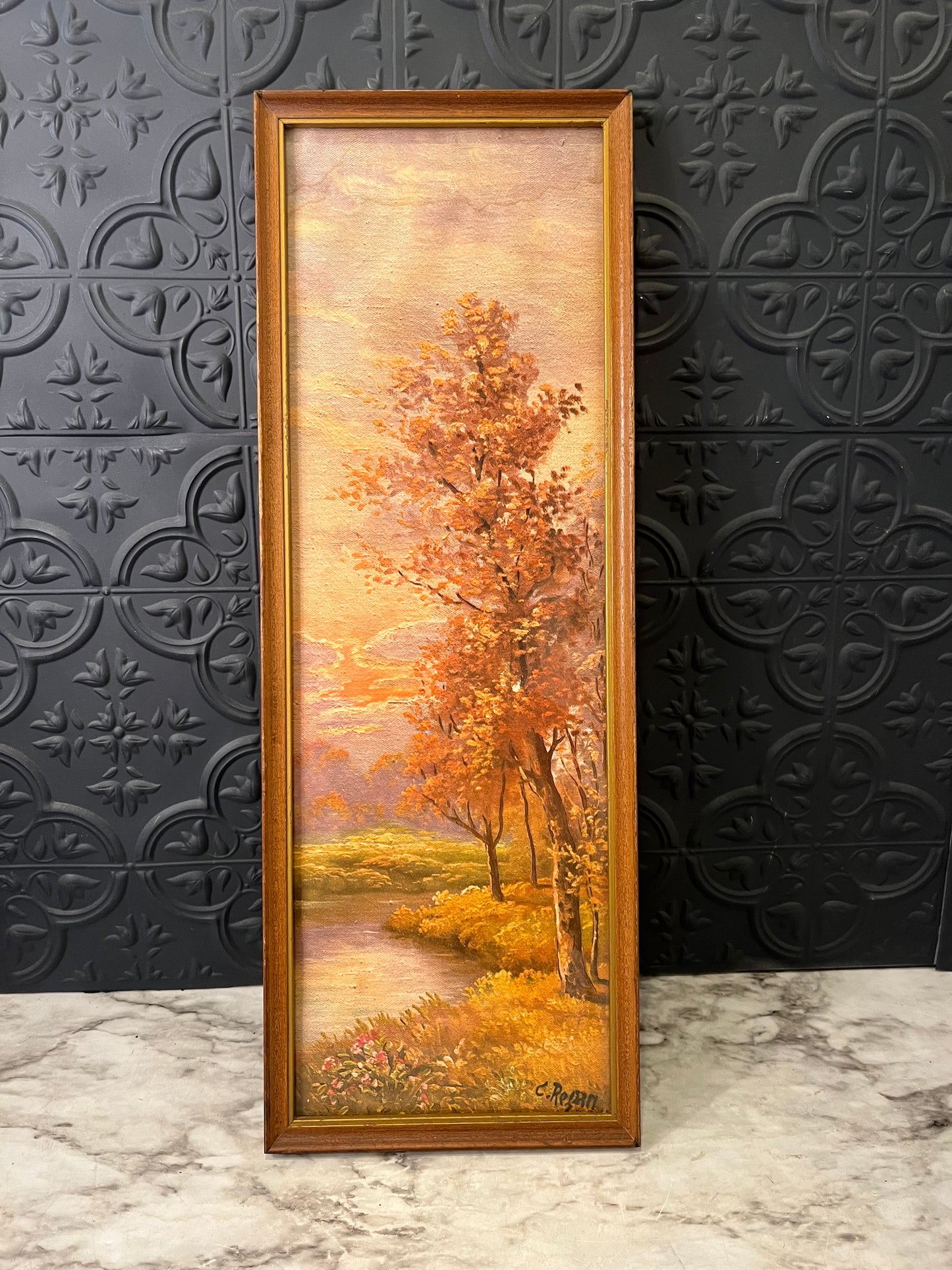 C Regan Framed  Season Print  Fall