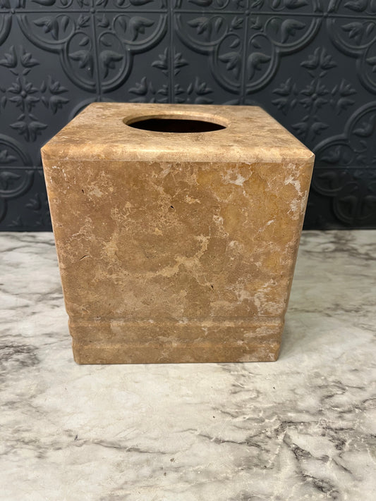 Tan Stone Tissue Holder