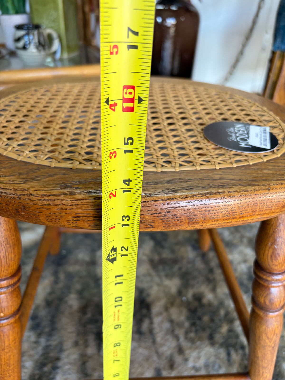 Wood Foot Rest with Cane Center