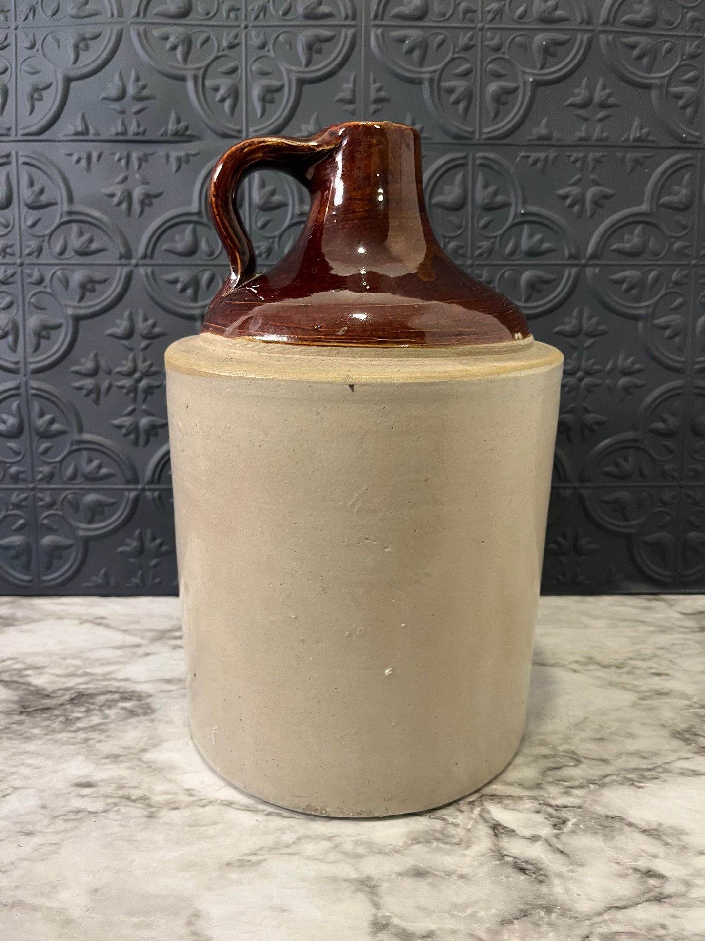 Brown and Cream Wiskey Jug