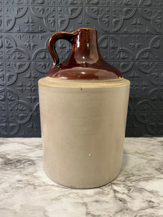 Brown and Cream Wiskey Jug