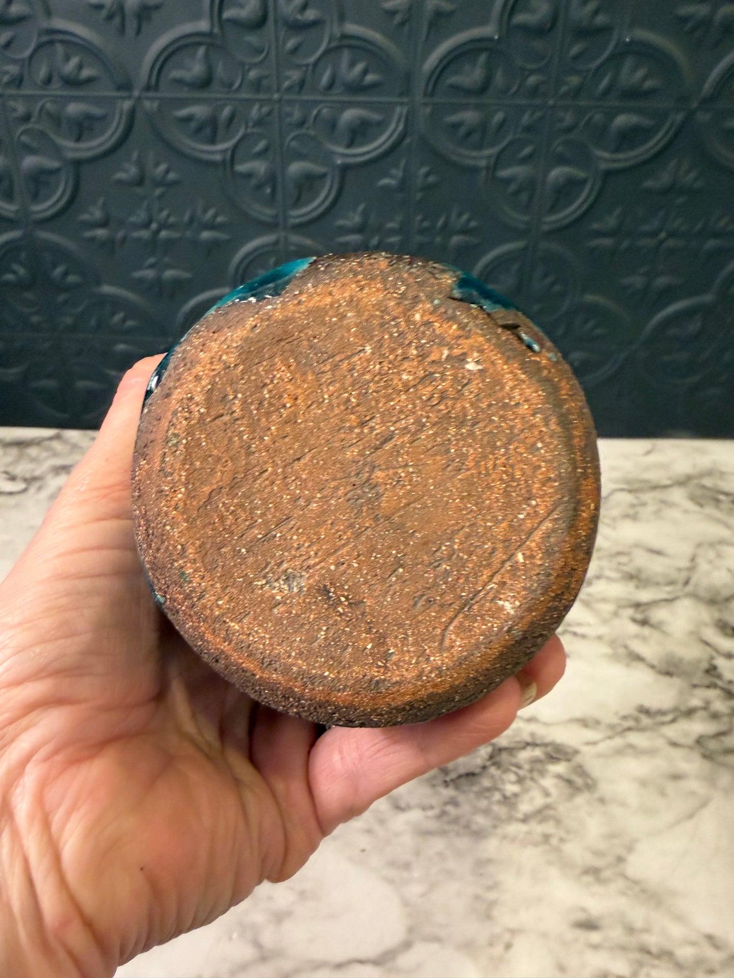Teal Blue Studio Pottery Cup