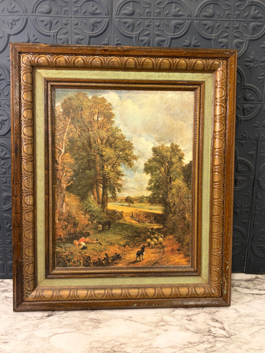 Constable Print of "The Cornfield" on board