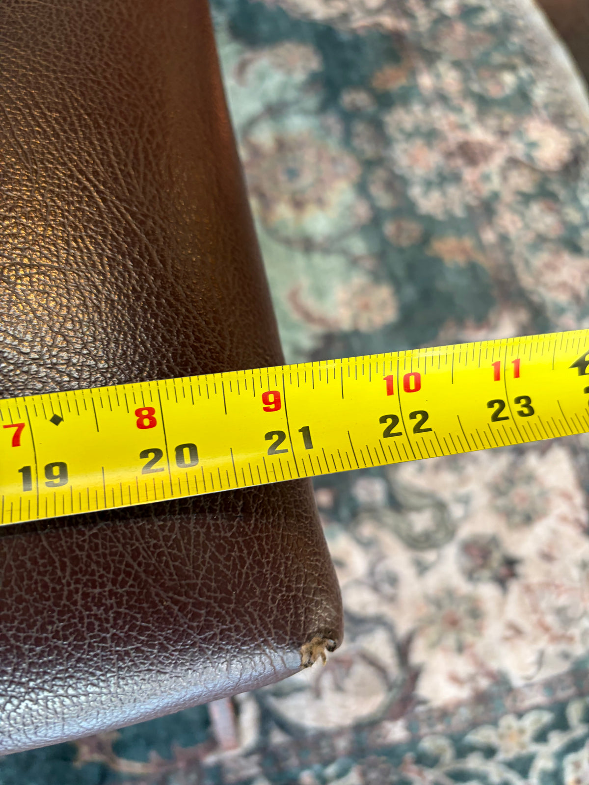 Metal Foot Stool with Faux Leather