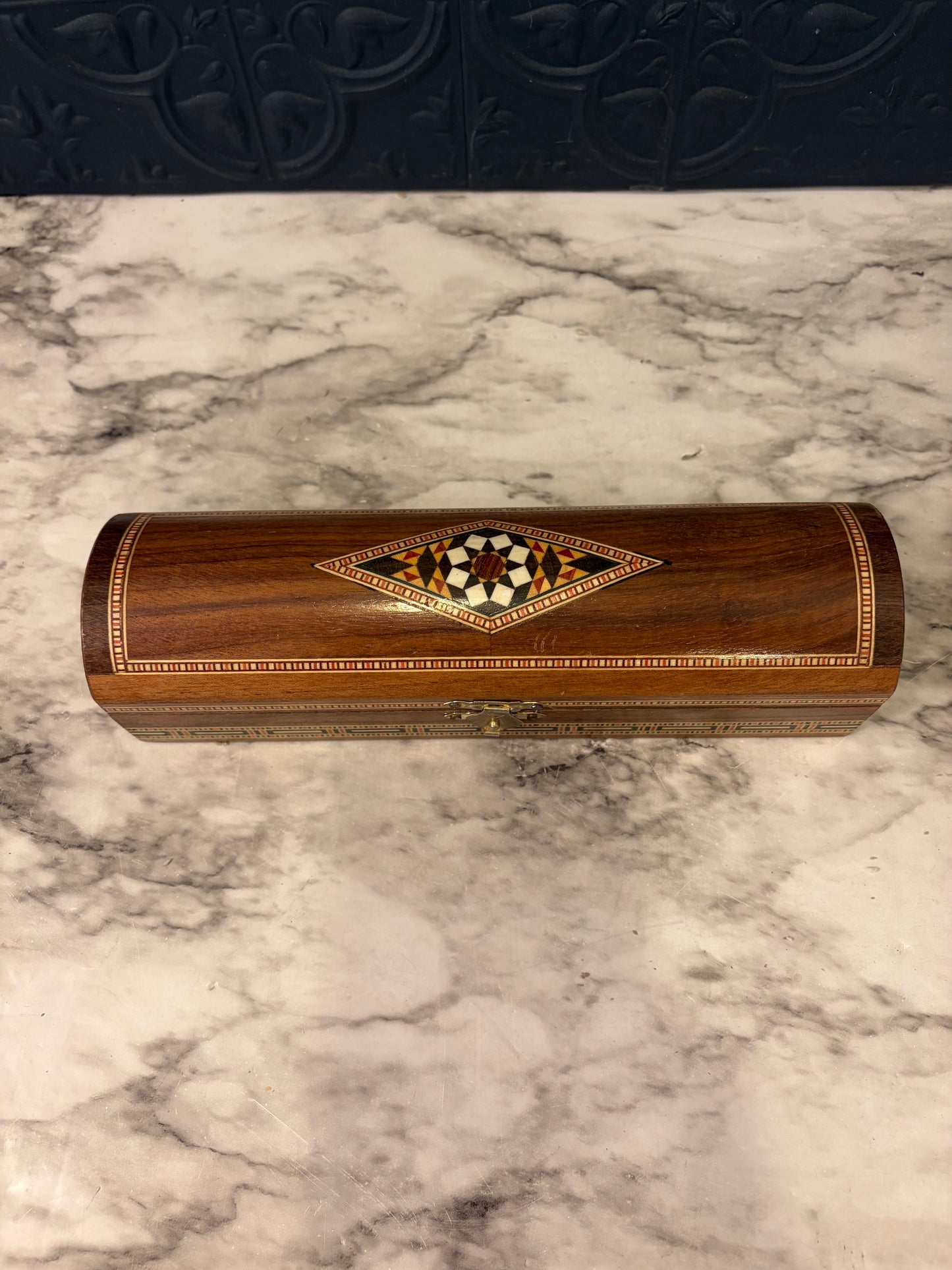Long Narrow Mosaic Inlay Box