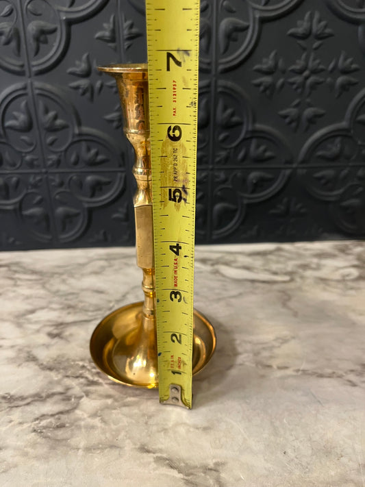 Brass Candle Holder Square Shaft 6.75