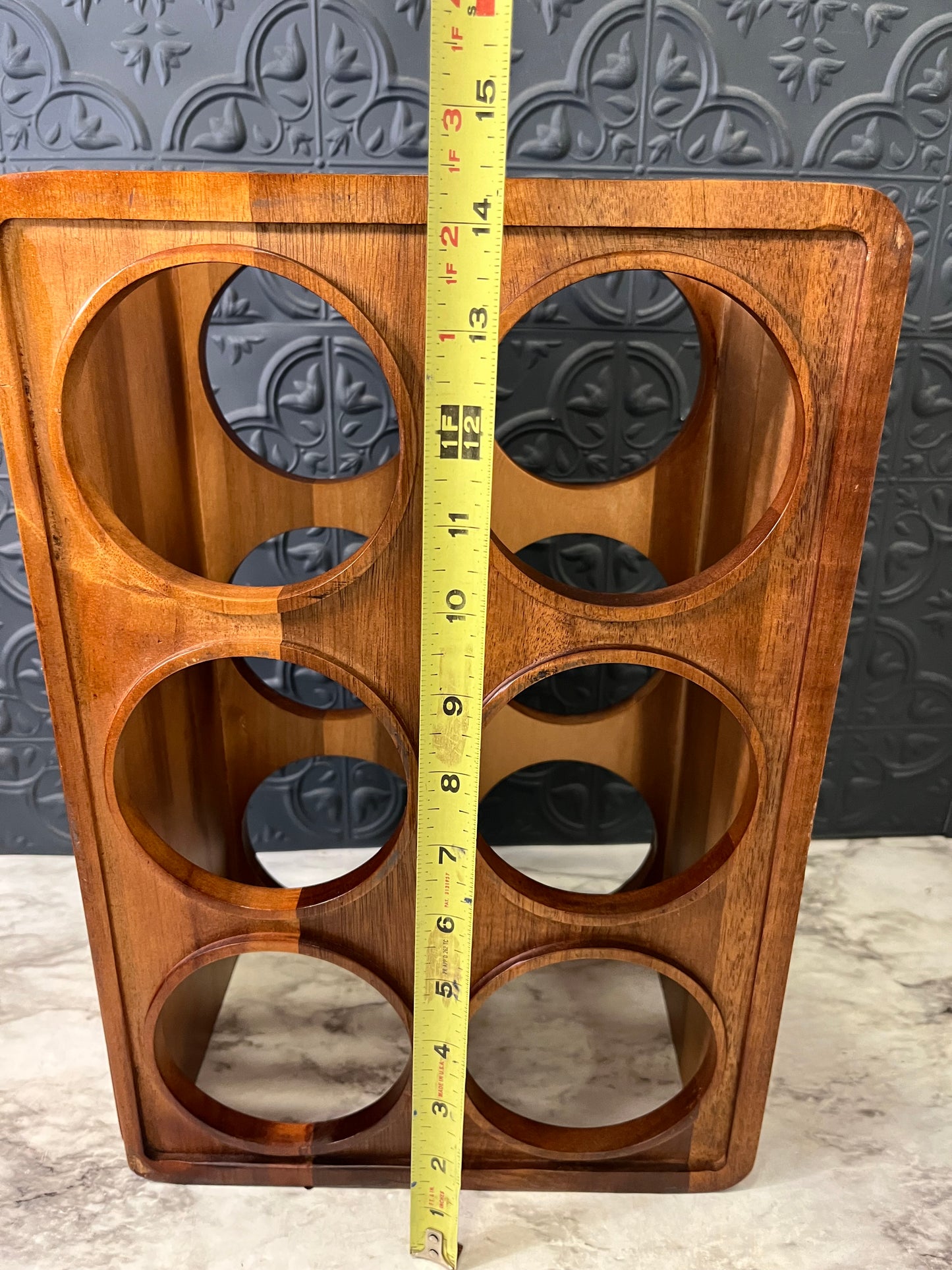 Mid Century Nine Rack Wine Holder