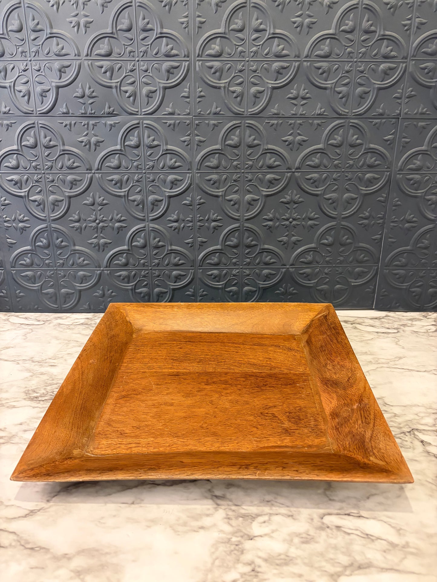 Square Wood Tray Home Collection