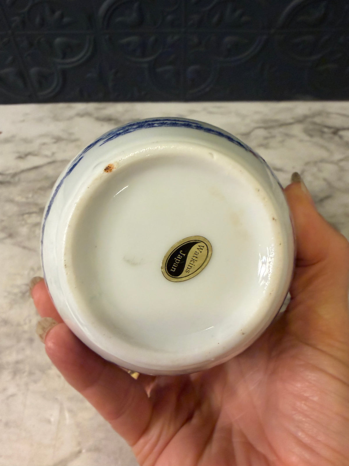 Blue and White Ginger Jar with Cherry Blossoms