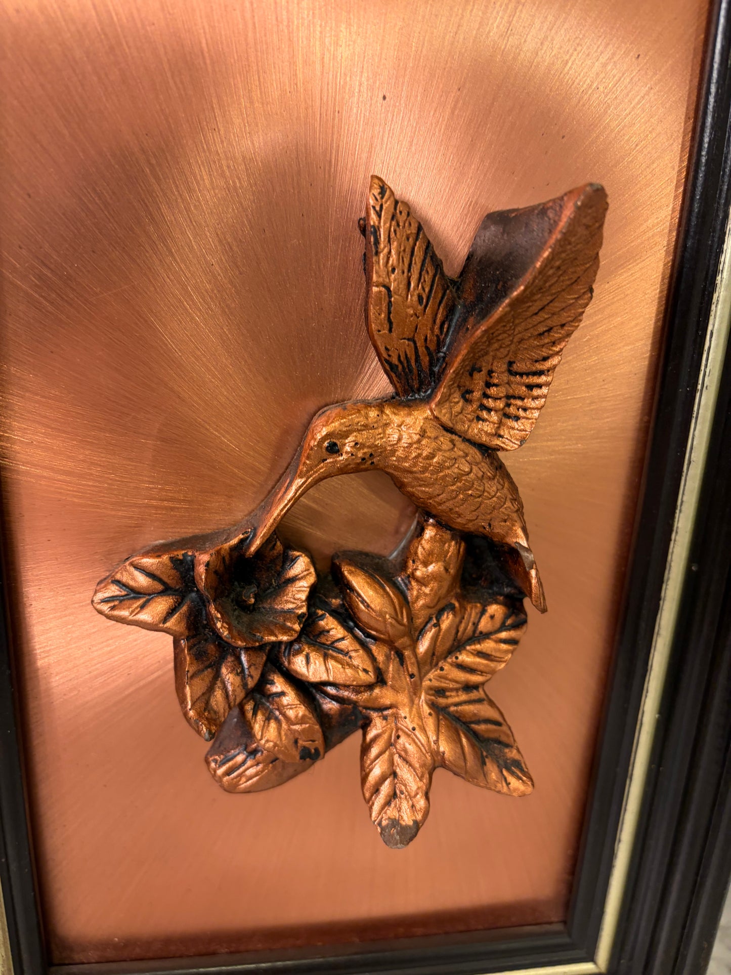 Copper Hummingbird Framed