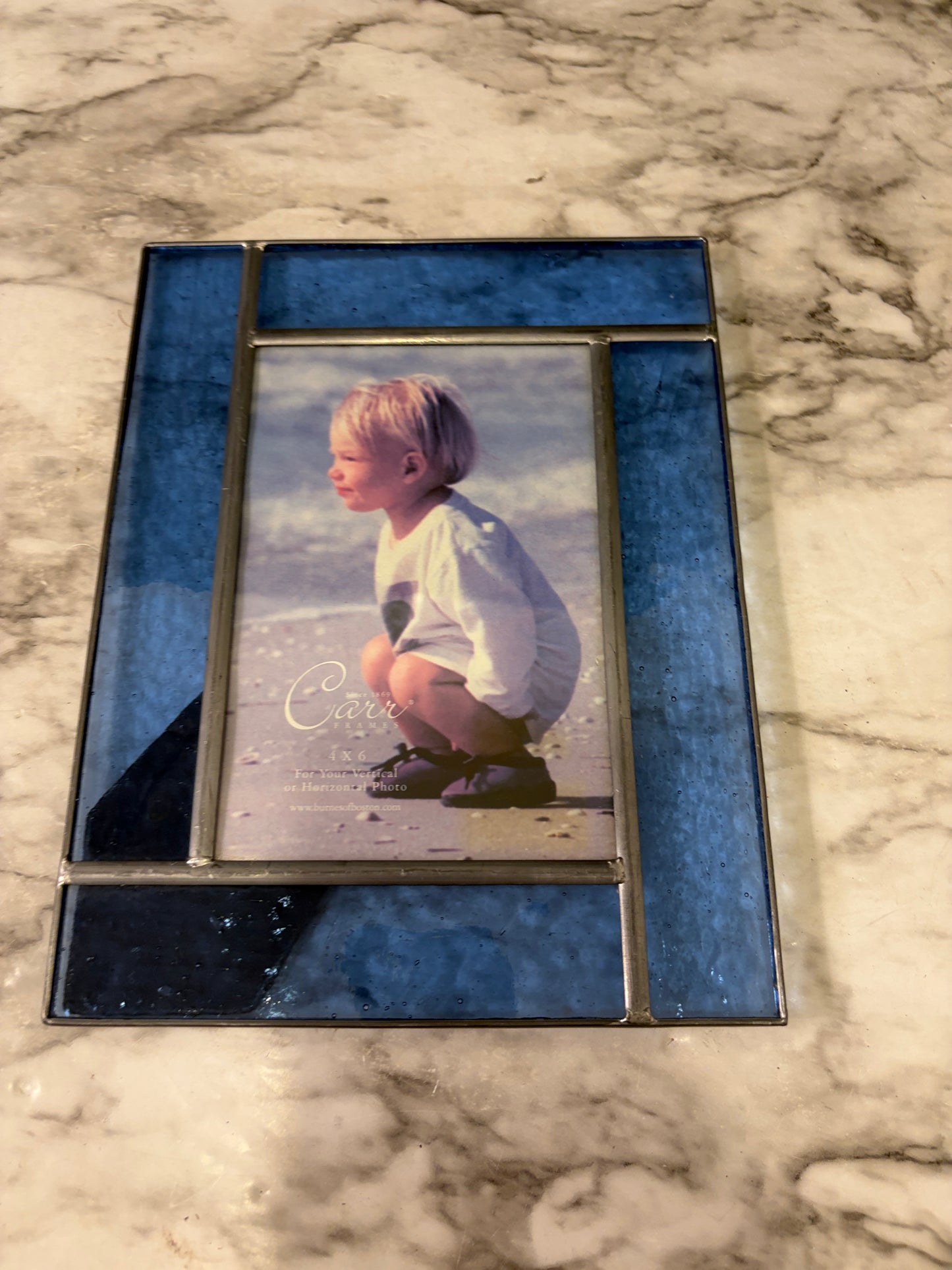 Blue Stained Glass Frame