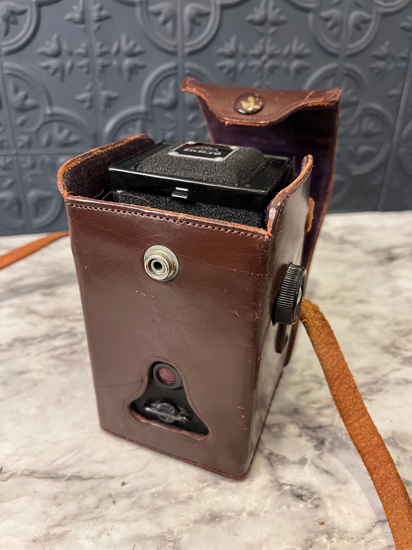 Argoflex TLR Camera in leather Case