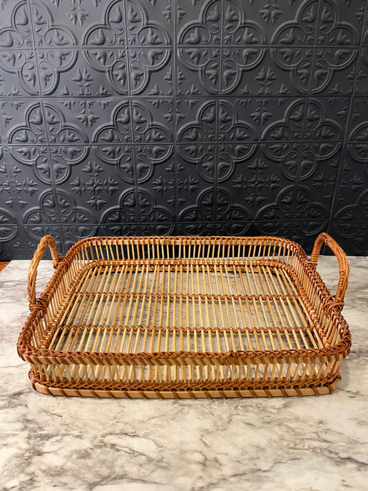 Rectangle Rattan Serving Tray