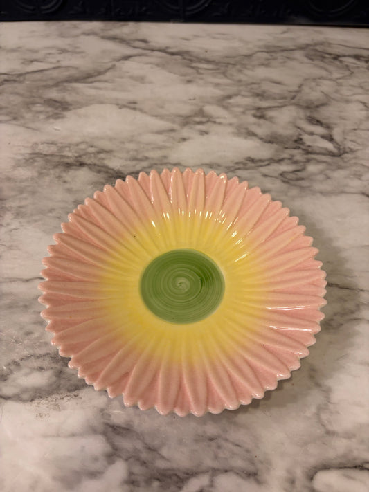 Pink and Yellow Flower Plate