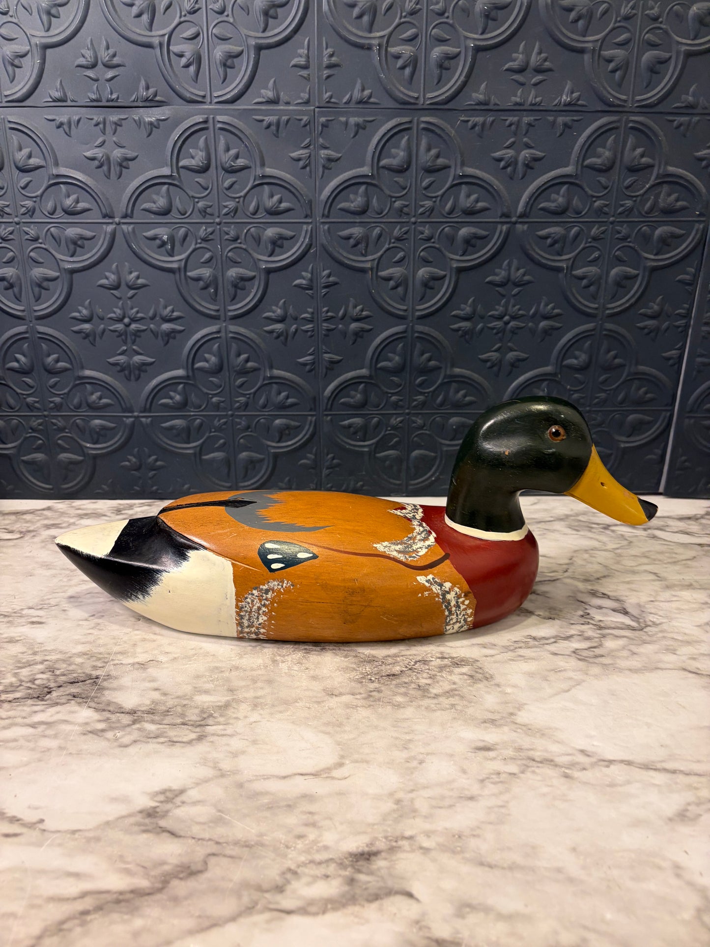 Battlefield Antiques Wood Carved Duck
