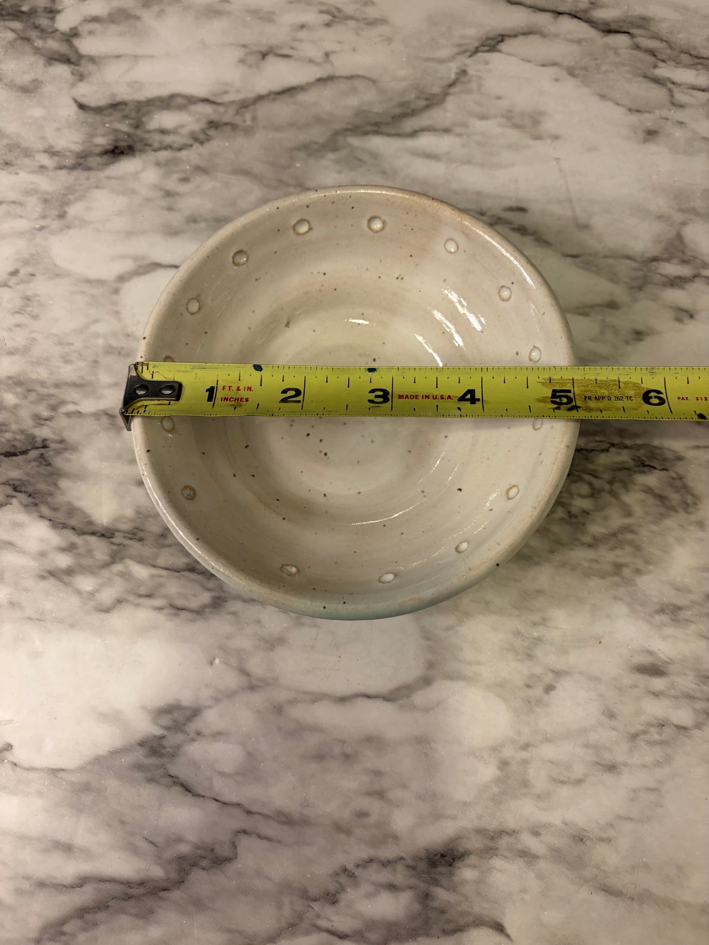 Small Ceramic Catchall with Dot Design