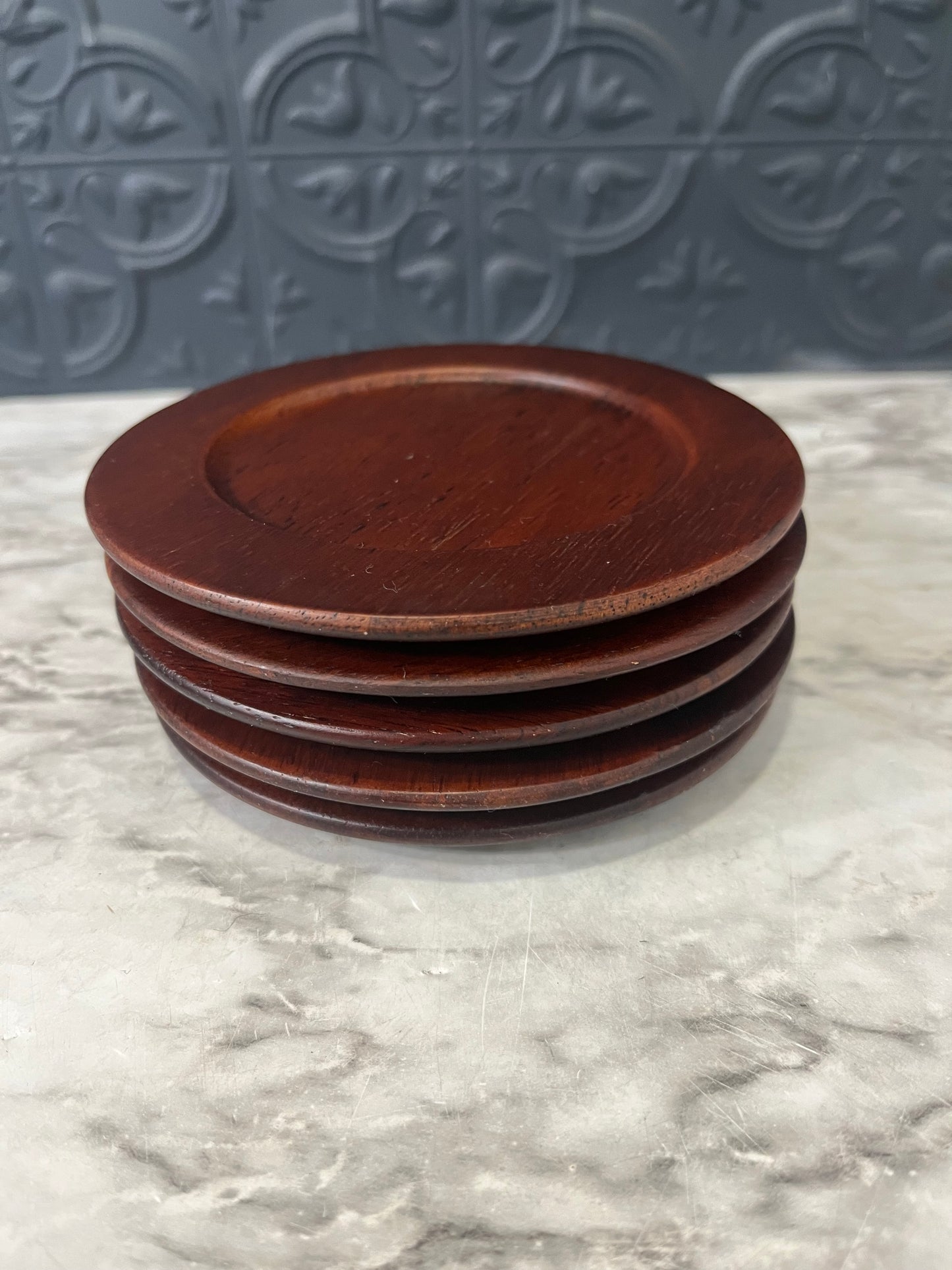 Set of 5 Wood Coasters
