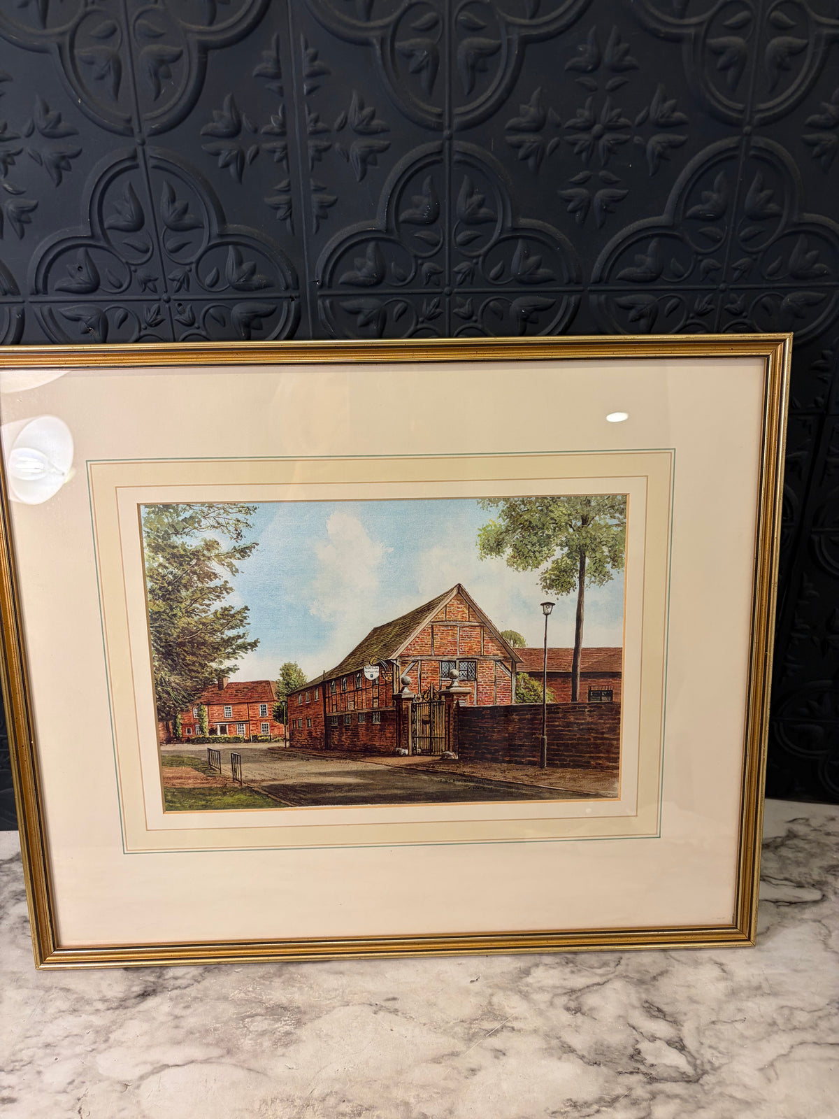 Tudor Barn Print Framed