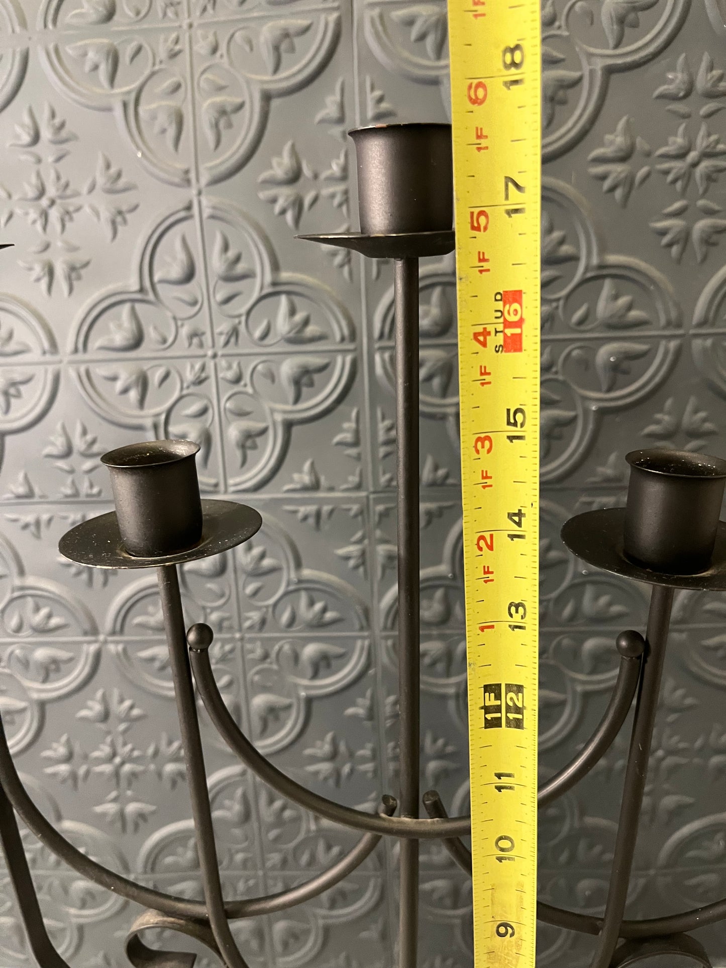 Black Metal Collapsible Candelabra