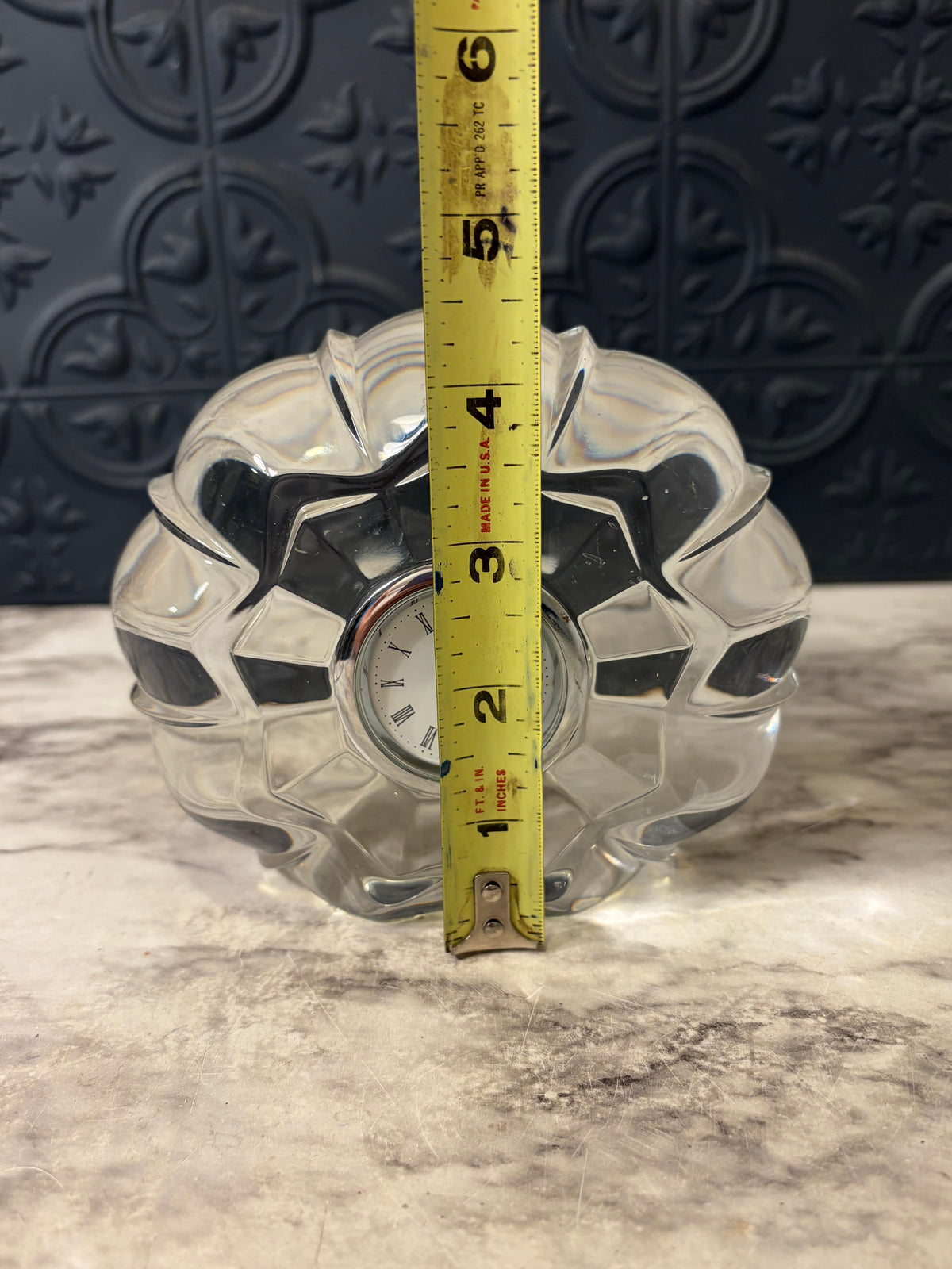Xavier Czech Lead Crystal Table Clock