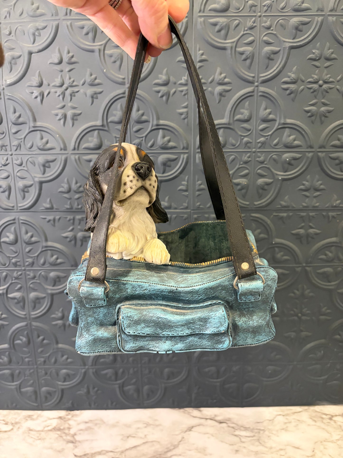 Cocker Spaniel Resin Planter purse