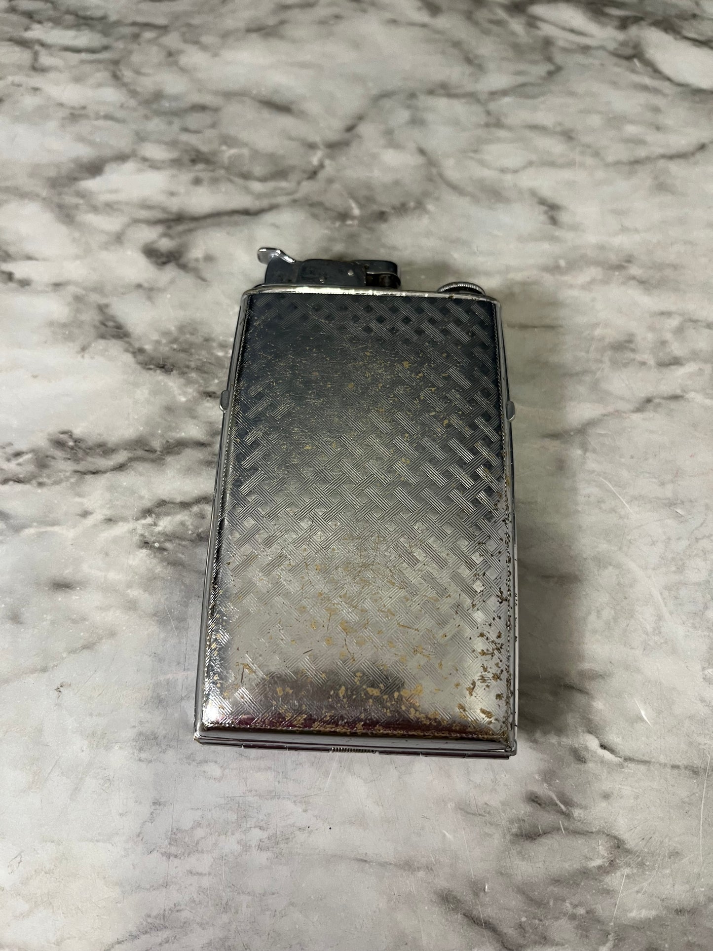 Art Deco Black and Silver Lighter and Cigarette Case