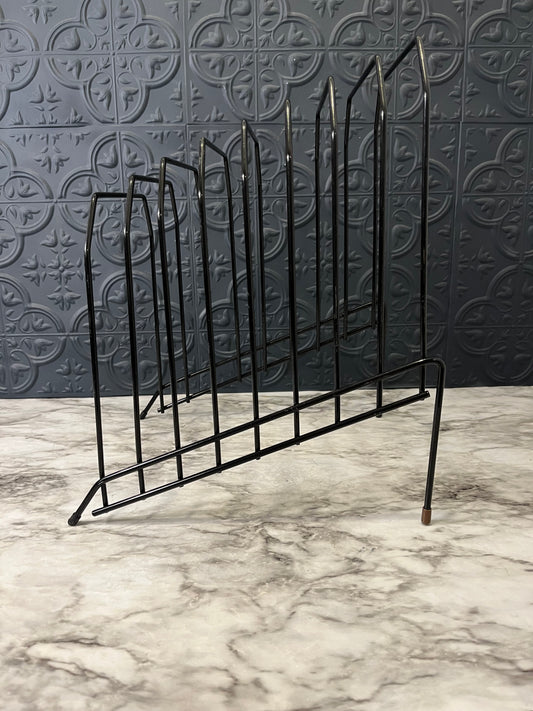 Black Wire Tabletop Record Holder