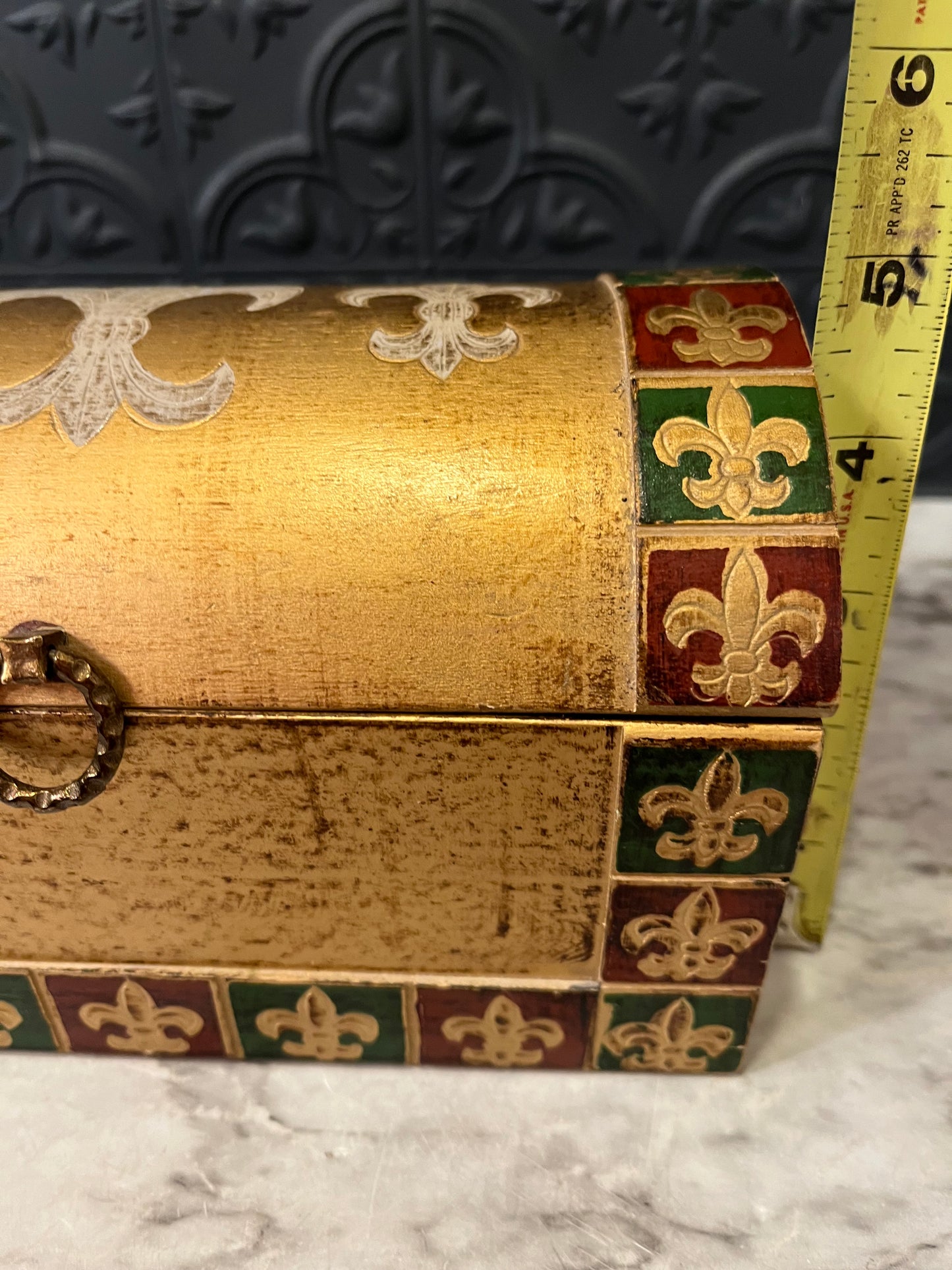 Gold Florentine Music Jewelry Box