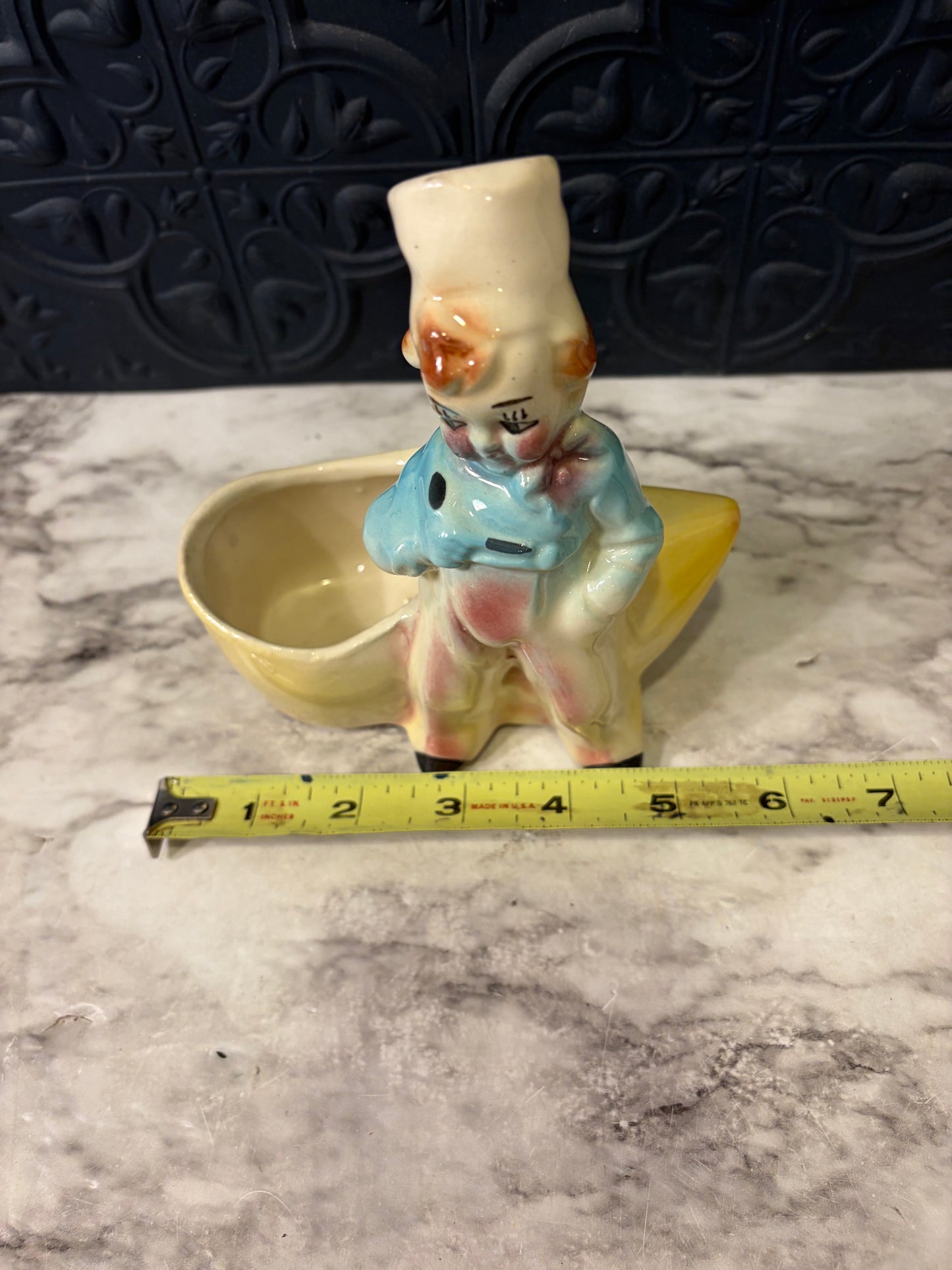 Dutch Boy with Yellow Shoe Planter