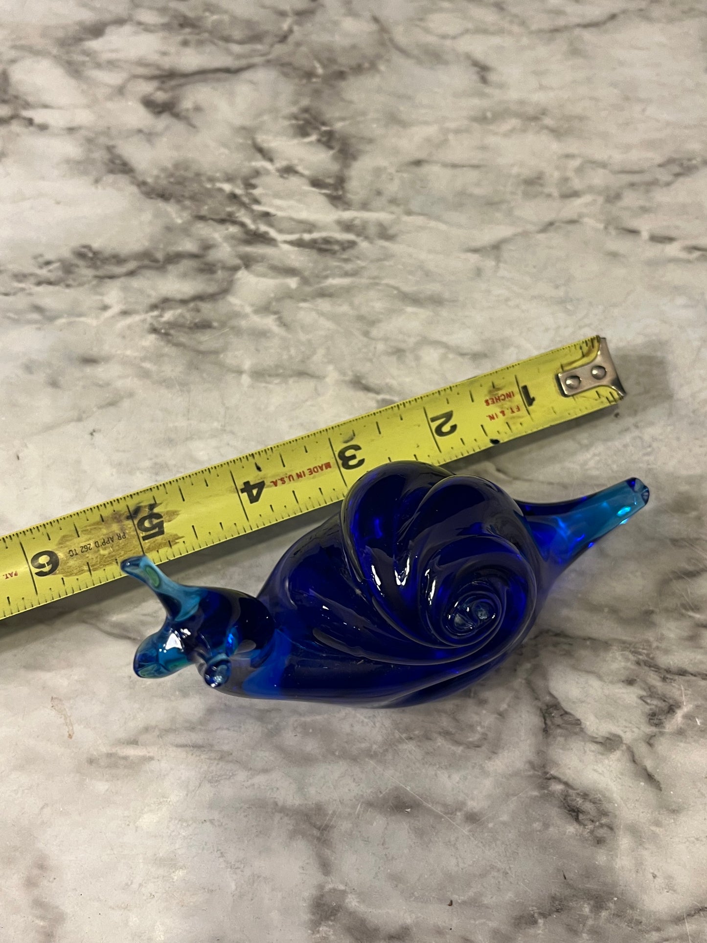 Cobalt Blue Glass Snail