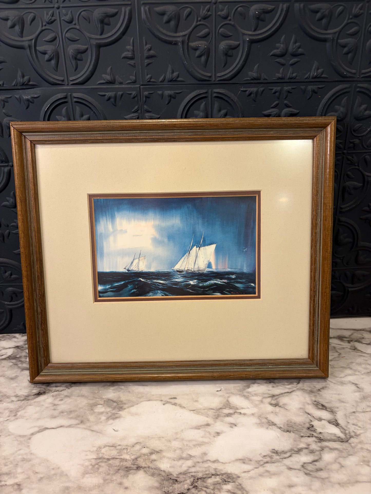 Seascape with Sailboat and Storm