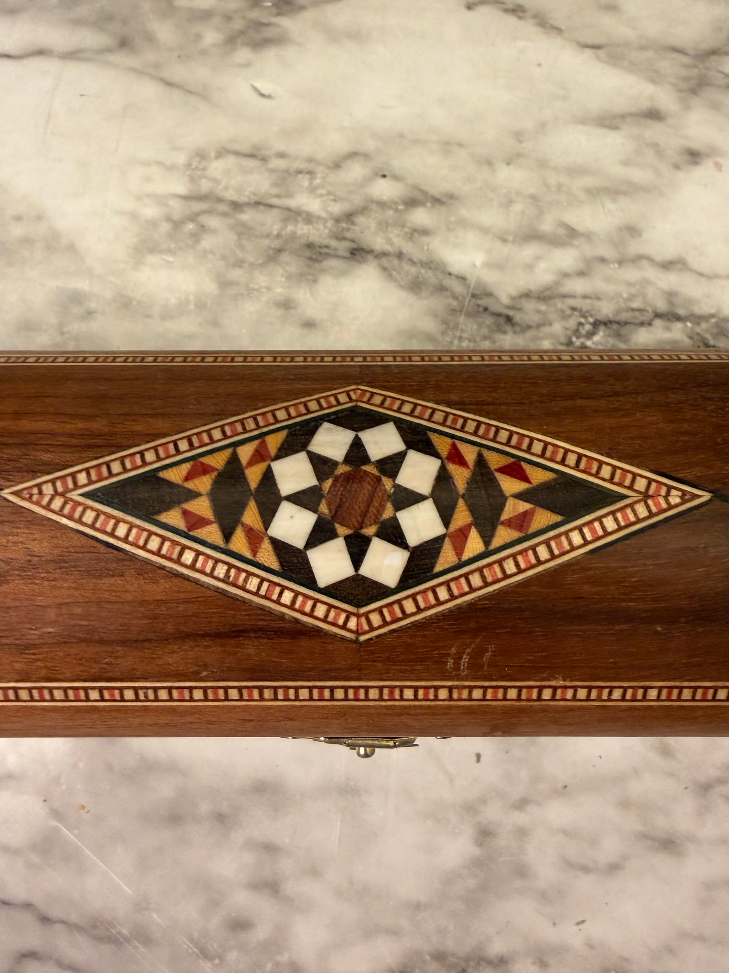Long Narrow Mosaic Inlay Box