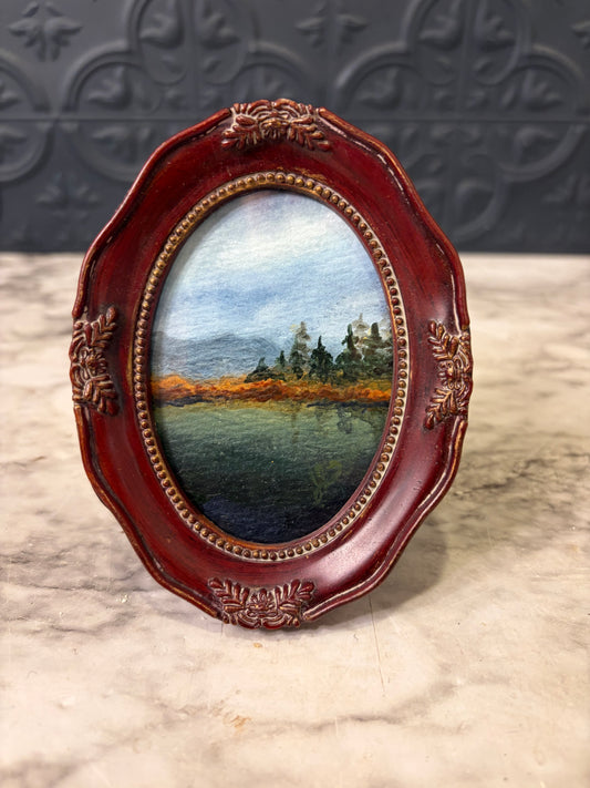 Oval Mini Original Painting by Jessie Serene LaKe