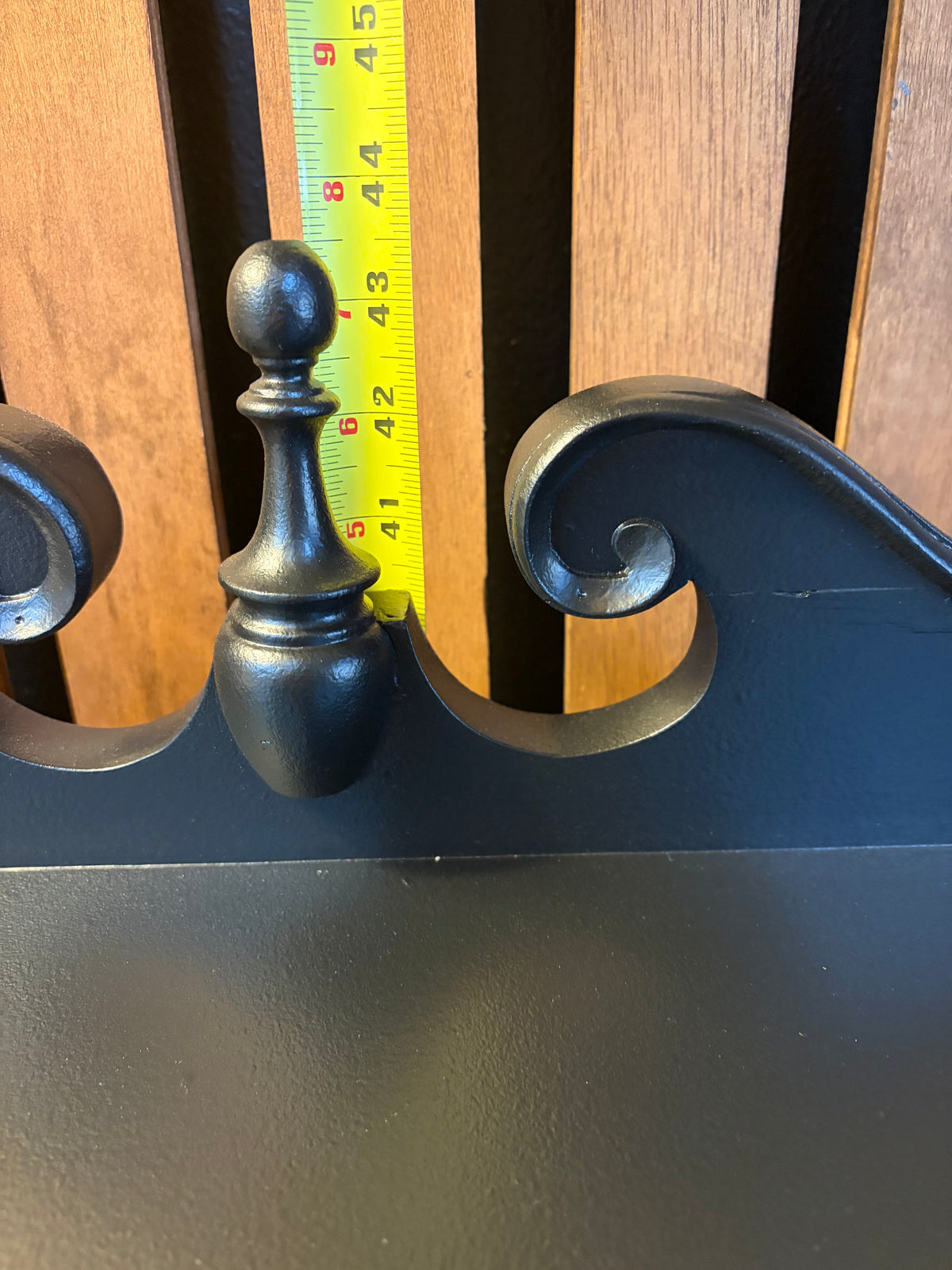 Antique Refinished Buffet 66" Long Black and Wood Finish