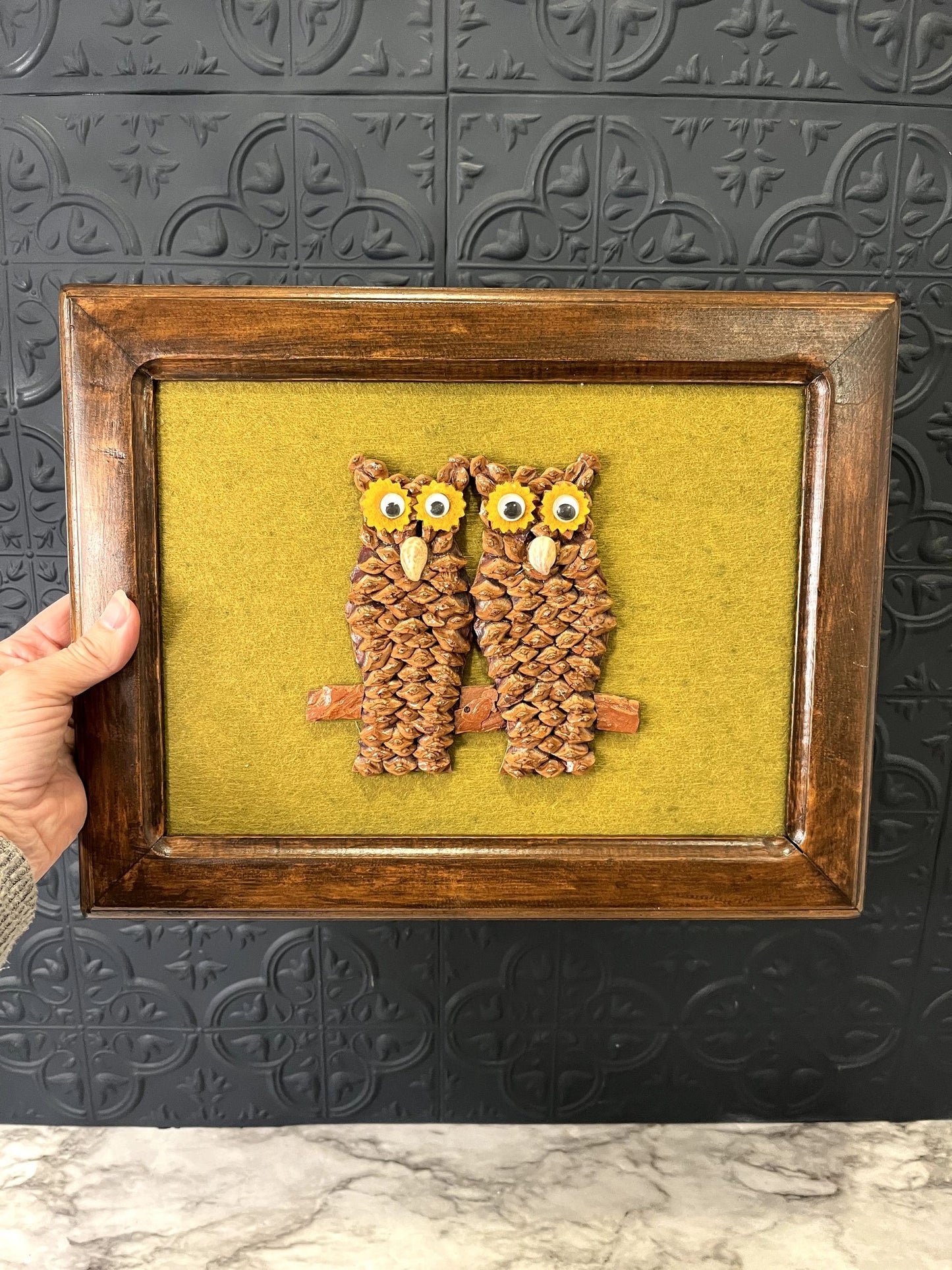 Owl Art Picture Framed