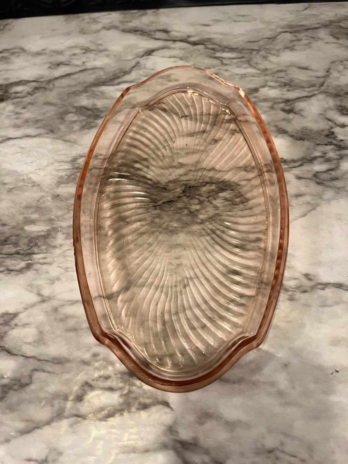 PInk Oval Glass Tray