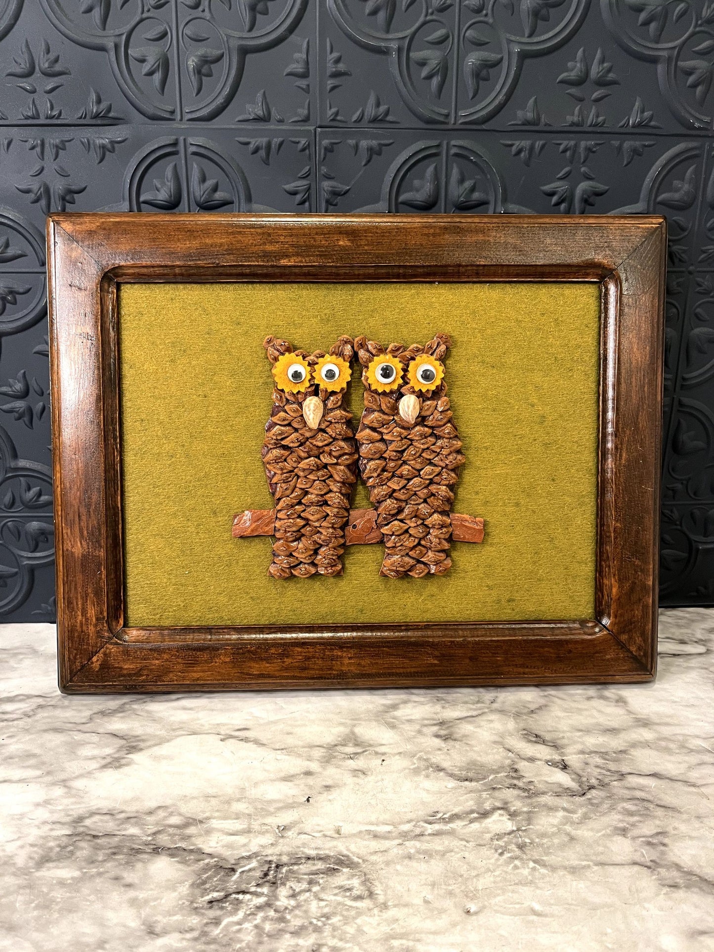 Owl Art Picture Framed