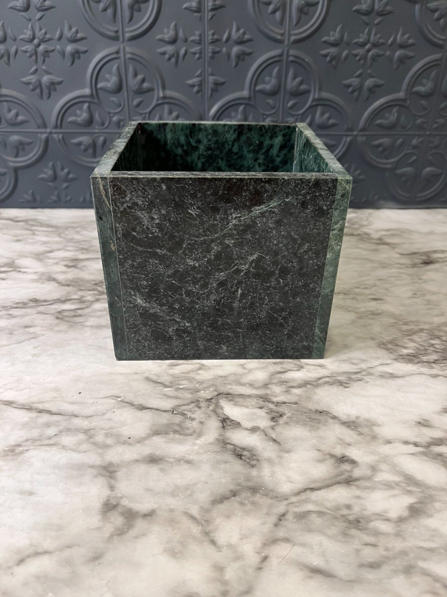 Green Marble Pier One Tissue Box Holder