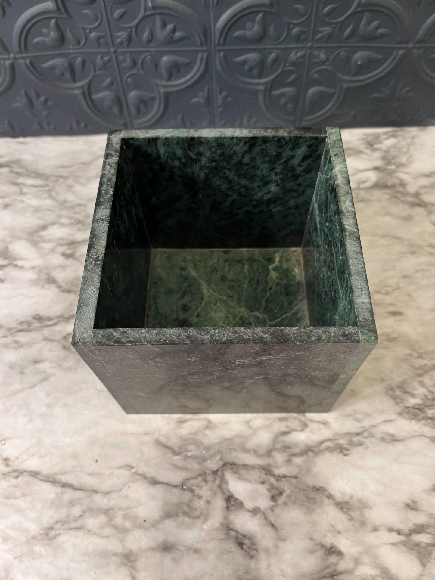 Green Marble Pier One Tissue Box Holder