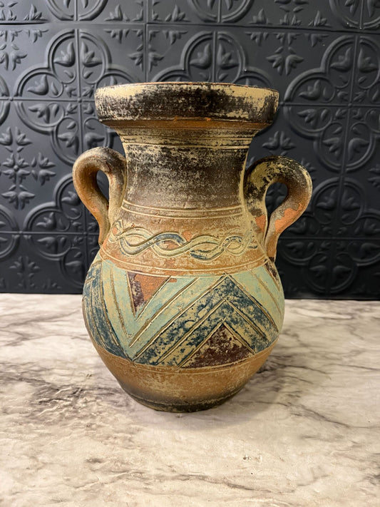 Pottery Jug with handles Pastel