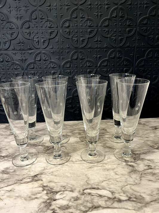 Stardust Pilsner Glasses x 8